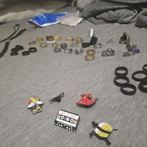 Guess Kids Accessories Jewelry Multicolor Enamel Pins & Mixed Metal Rings